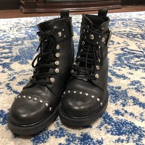 L’ Intervalle Studded Leather Boots - Size 36